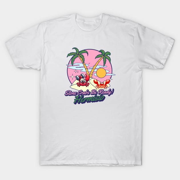 Hermisio The Stone Crab-Stone Crabs Be Ready! T-Shirt by Jennifer Stephens